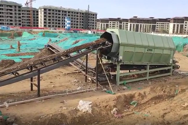 天津市建筑垃圾資源化處理臨時處置現場